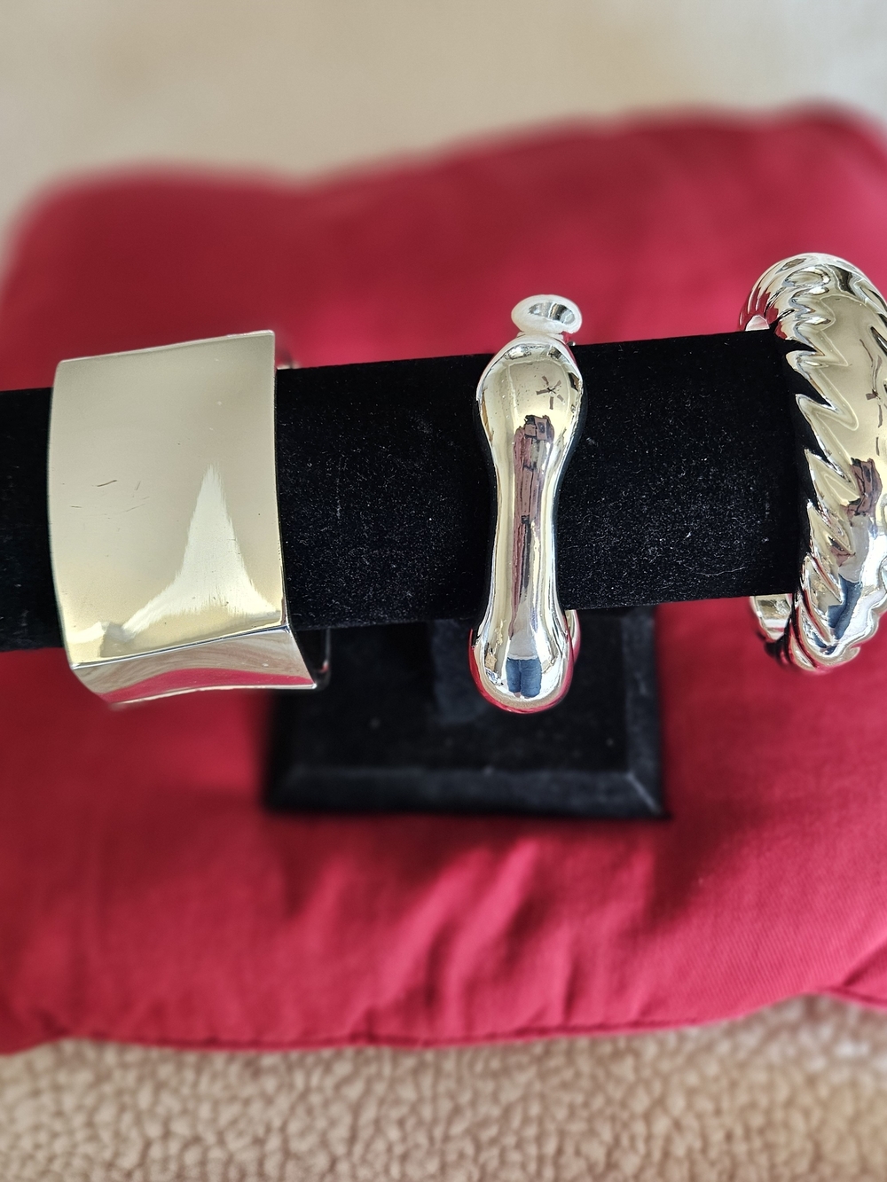 Silver Toned Bracelet Trio